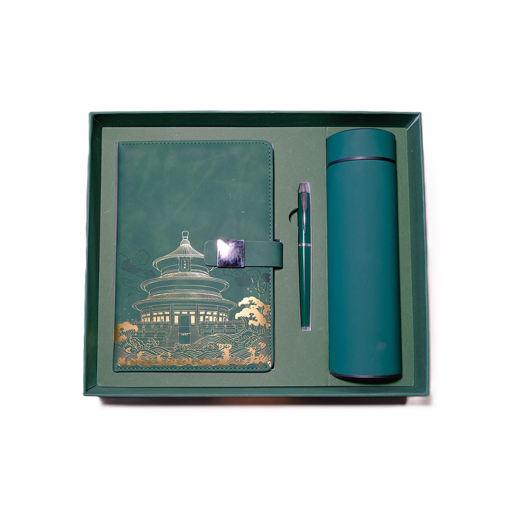 Set regalo da taccuino alla moda in pelle PU in 3 pezzi