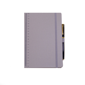 Notebook con coperchio rigido PU con cinghie con penna