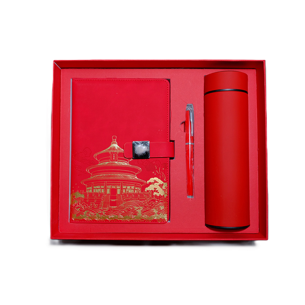 Set regalo da taccuino alla moda in pelle PU in 3 pezzi
